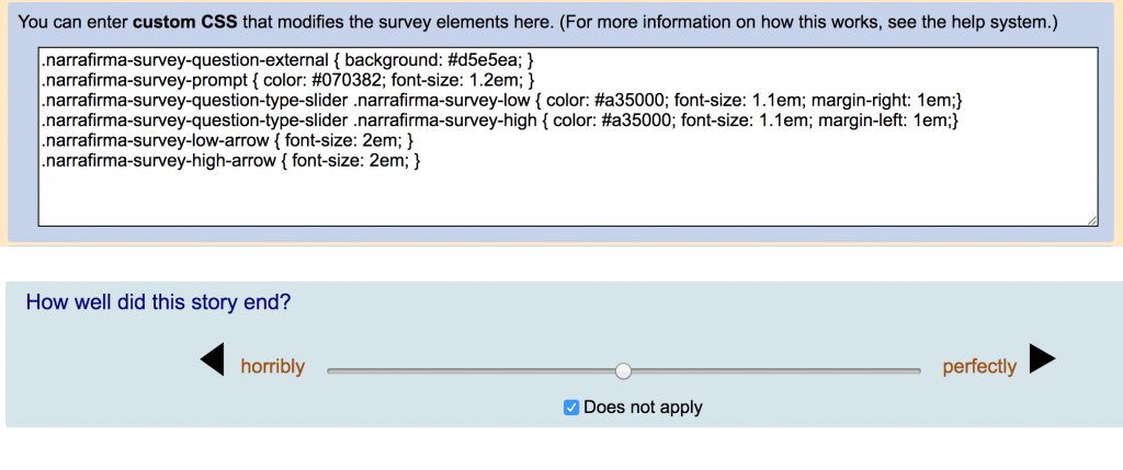 narrafirma custom css