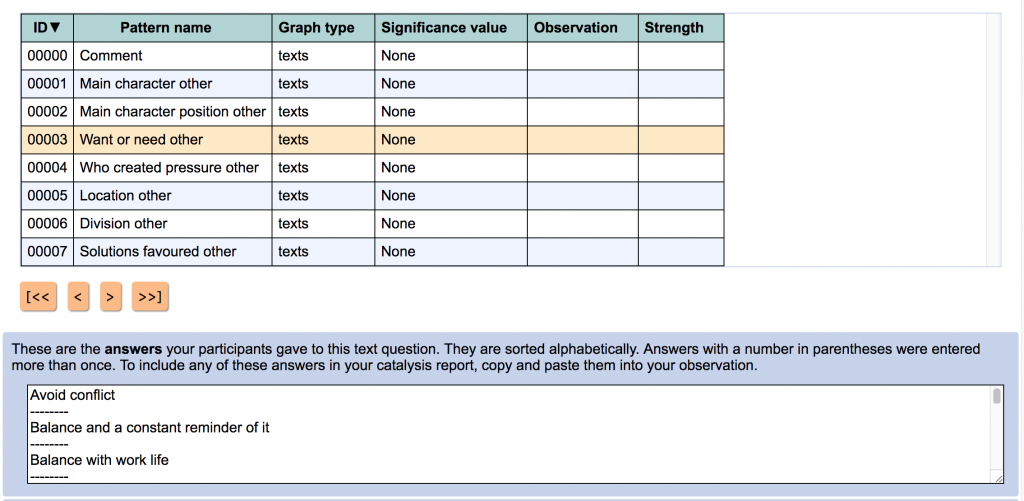 narrafirma text question