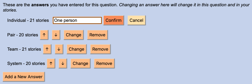 Changing an annotation answer