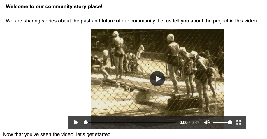 New video into for survey